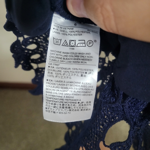 Banana Republic Navy Lace Dress Size 6 - Picture 5 of 5